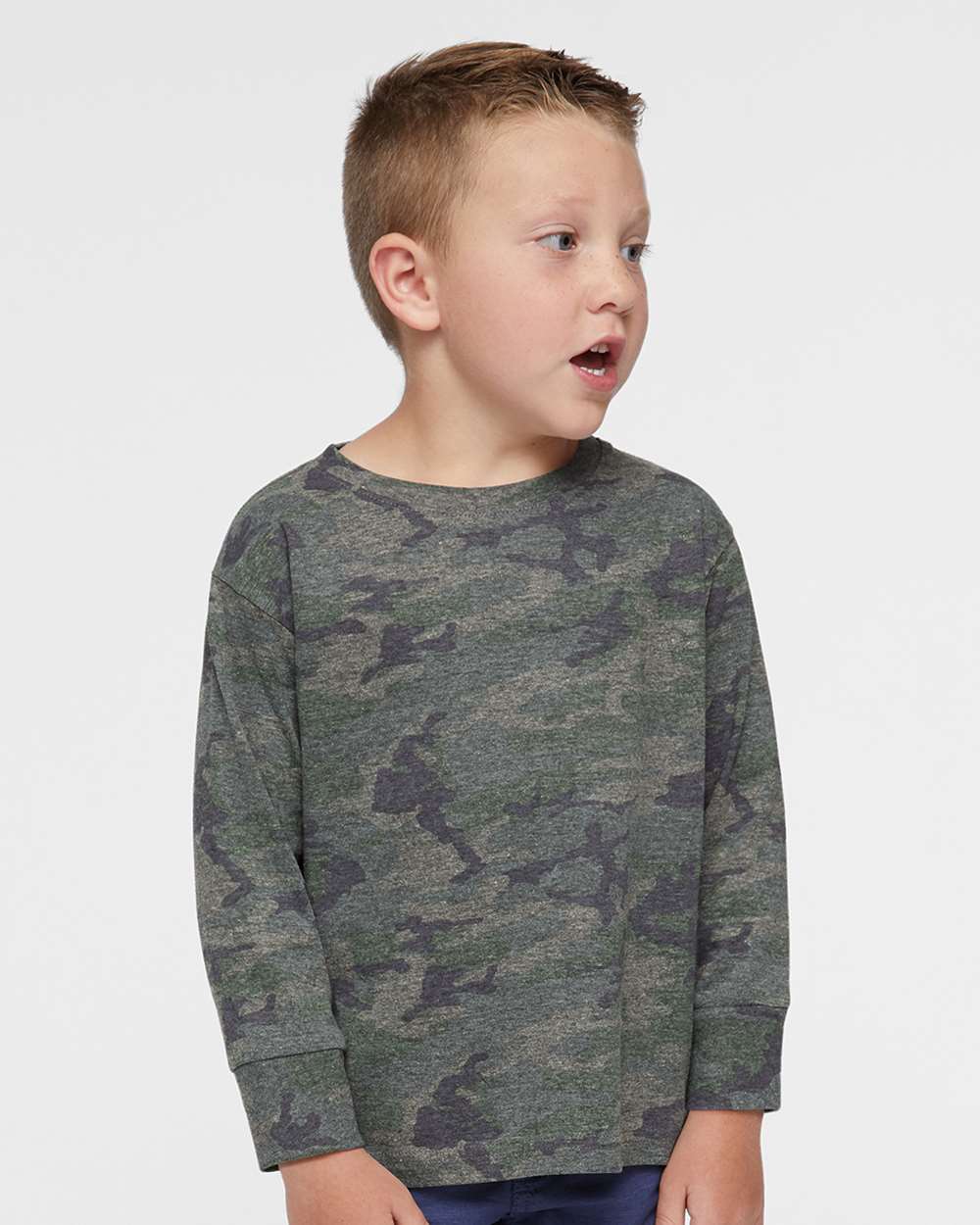 Toddler Fine Jersey Long Sleeve Tee - OnModelFront - B24638992 - Vintage Camo