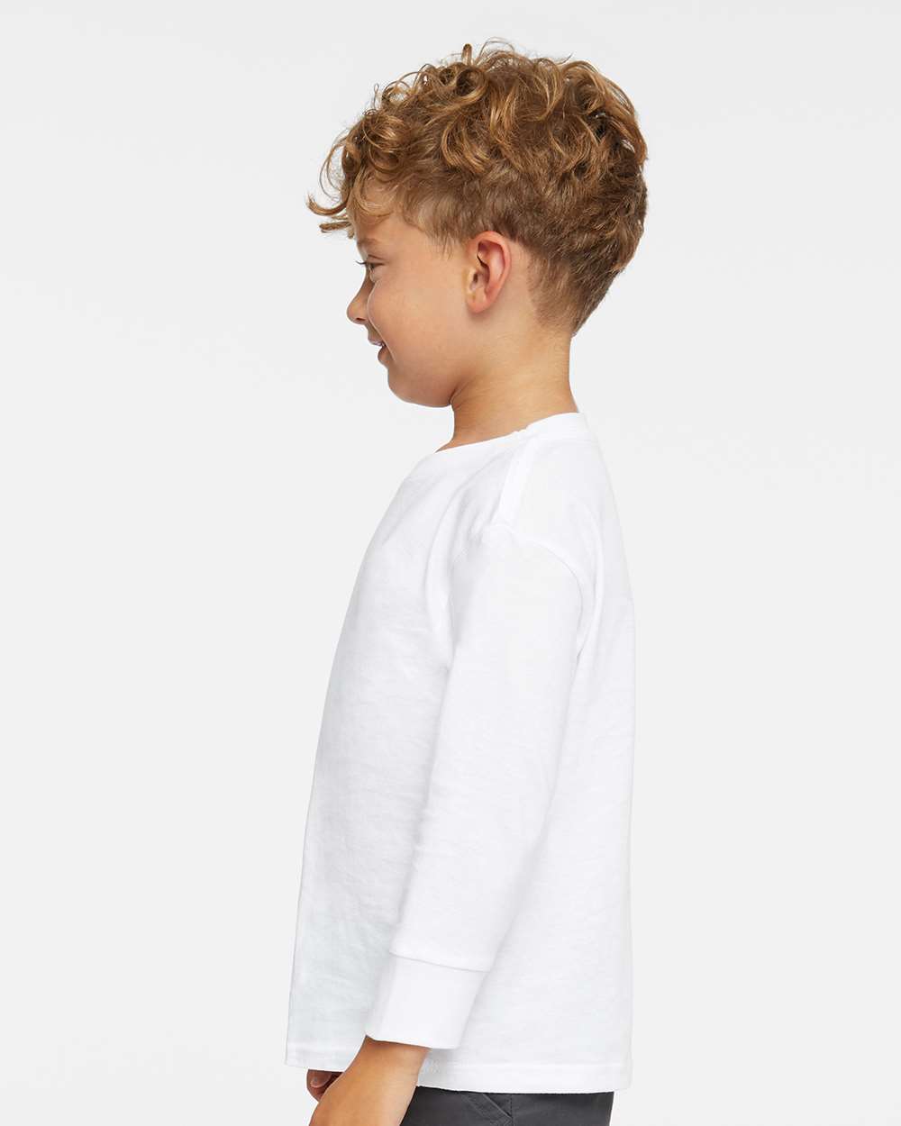 Toddler Fine Jersey Long Sleeve Tee - OnModelSide - B24638002 - White