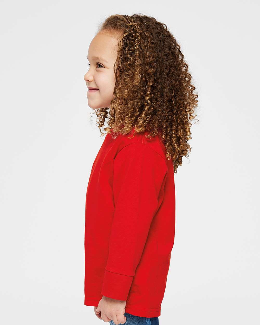 Toddler Fine Jersey Long Sleeve Tee - OnModelSide - B24638702 - Red