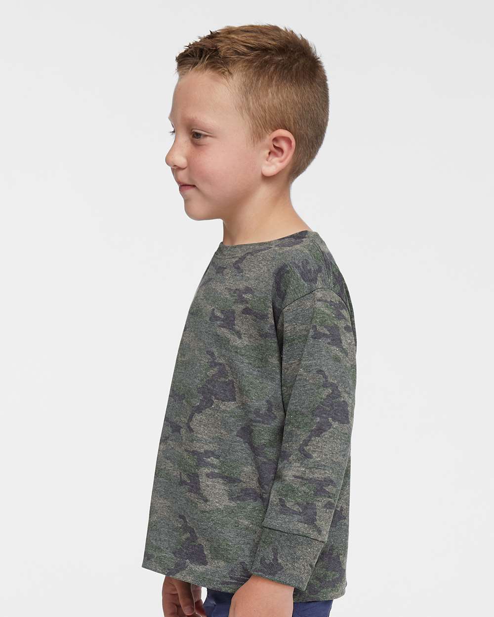 Toddler Fine Jersey Long Sleeve Tee - OnModelSide - B24638992 - Vintage Camo