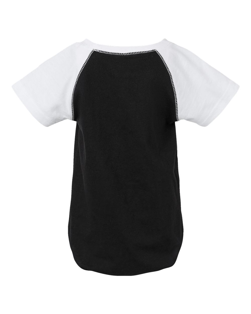Infant Baseball Fine Jersey Bodysuit - Back - B30538501 - Black/ White