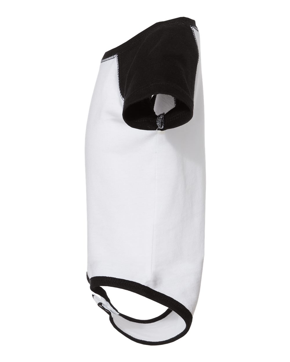 Infant Baseball Fine Jersey Bodysuit - DirectSide - B30538001 - White Solid/ Black
