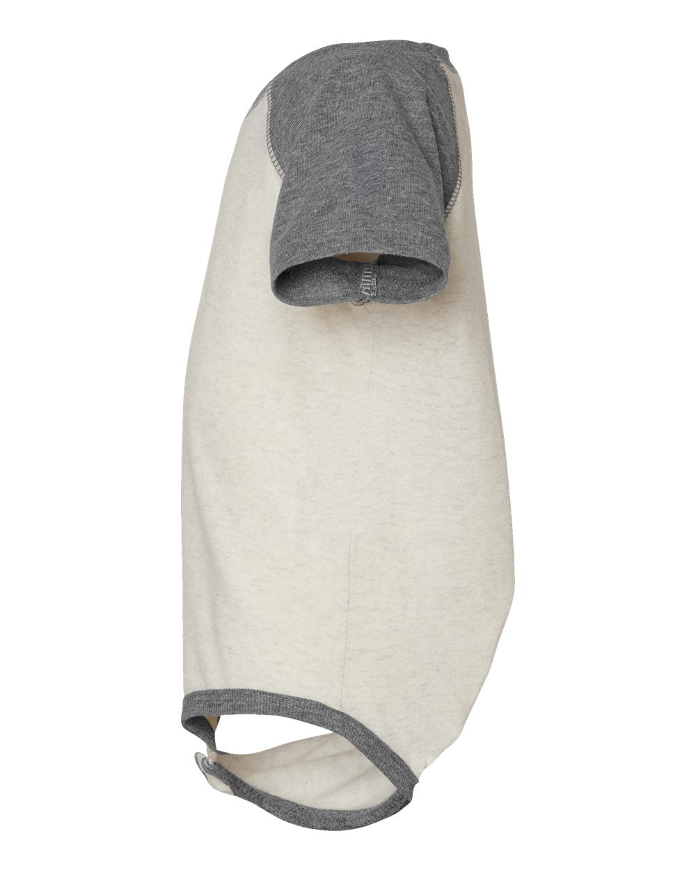 Infant Baseball Fine Jersey Bodysuit - DirectSide - B30538243 - Natural Heather/ Granite Heather