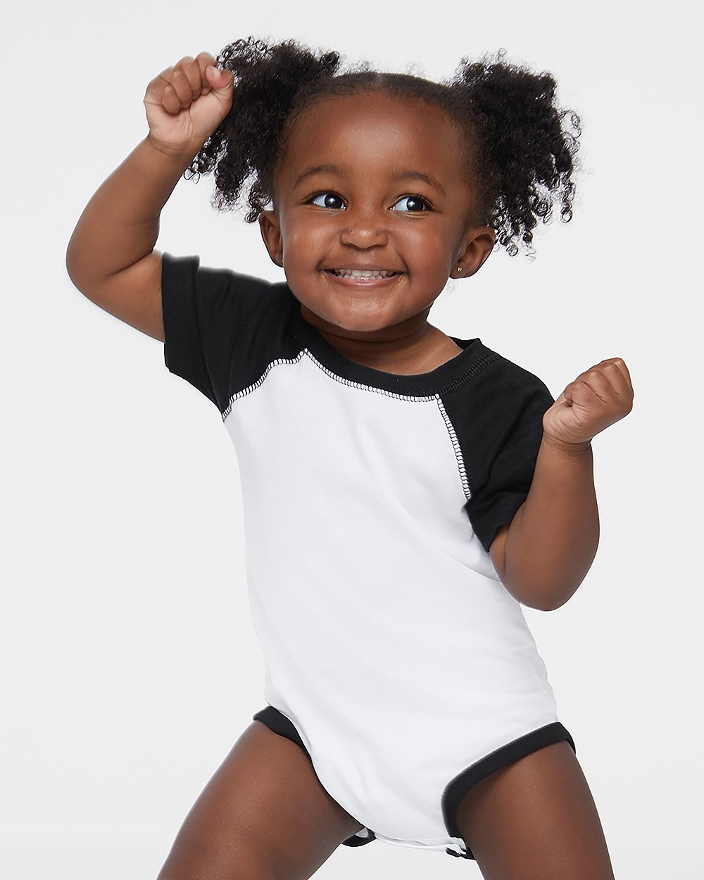Infant Baseball Fine Jersey Bodysuit - styleImage