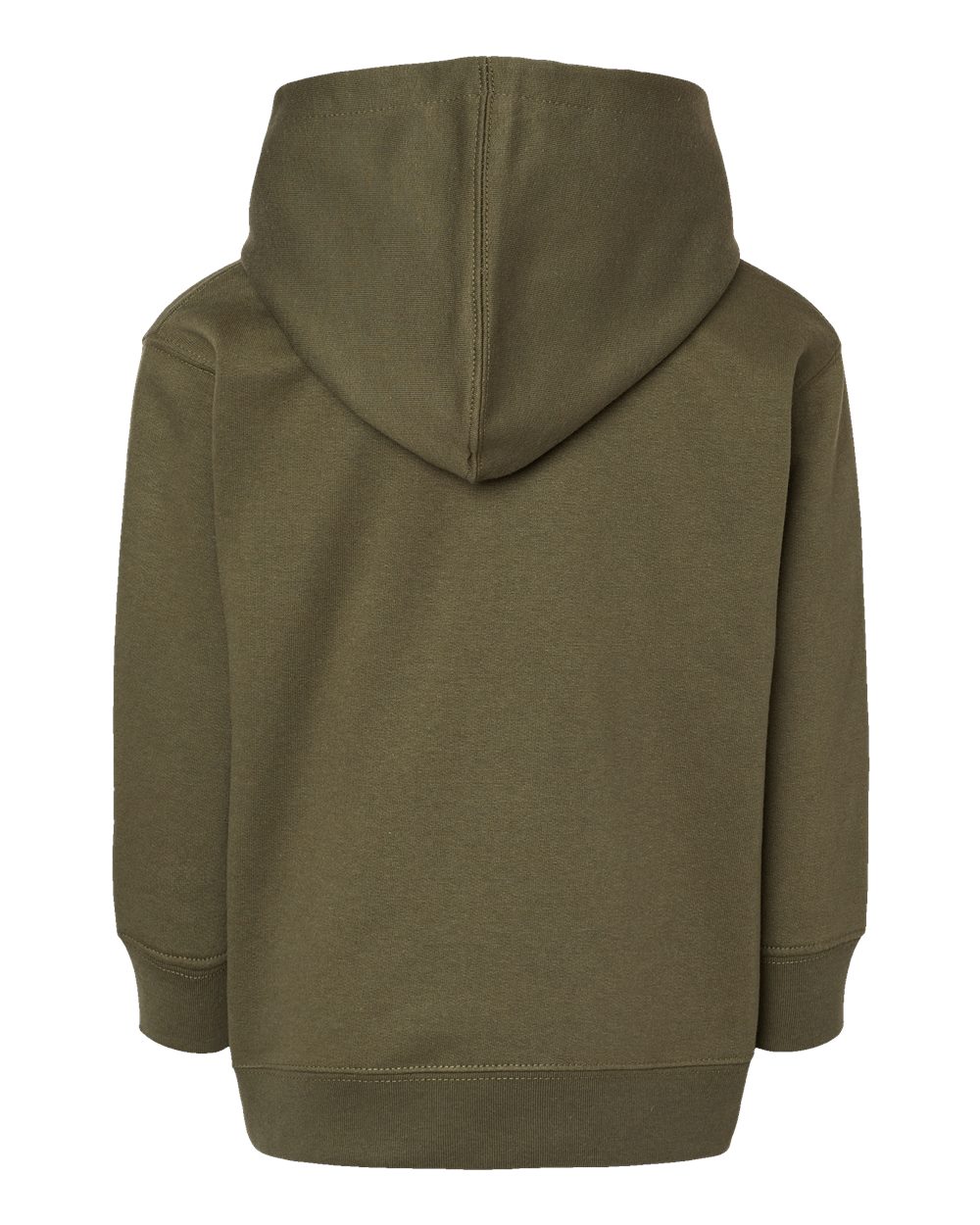 Toddler Pullover Fleece Hoodie - Back - B32238543 - Military Green