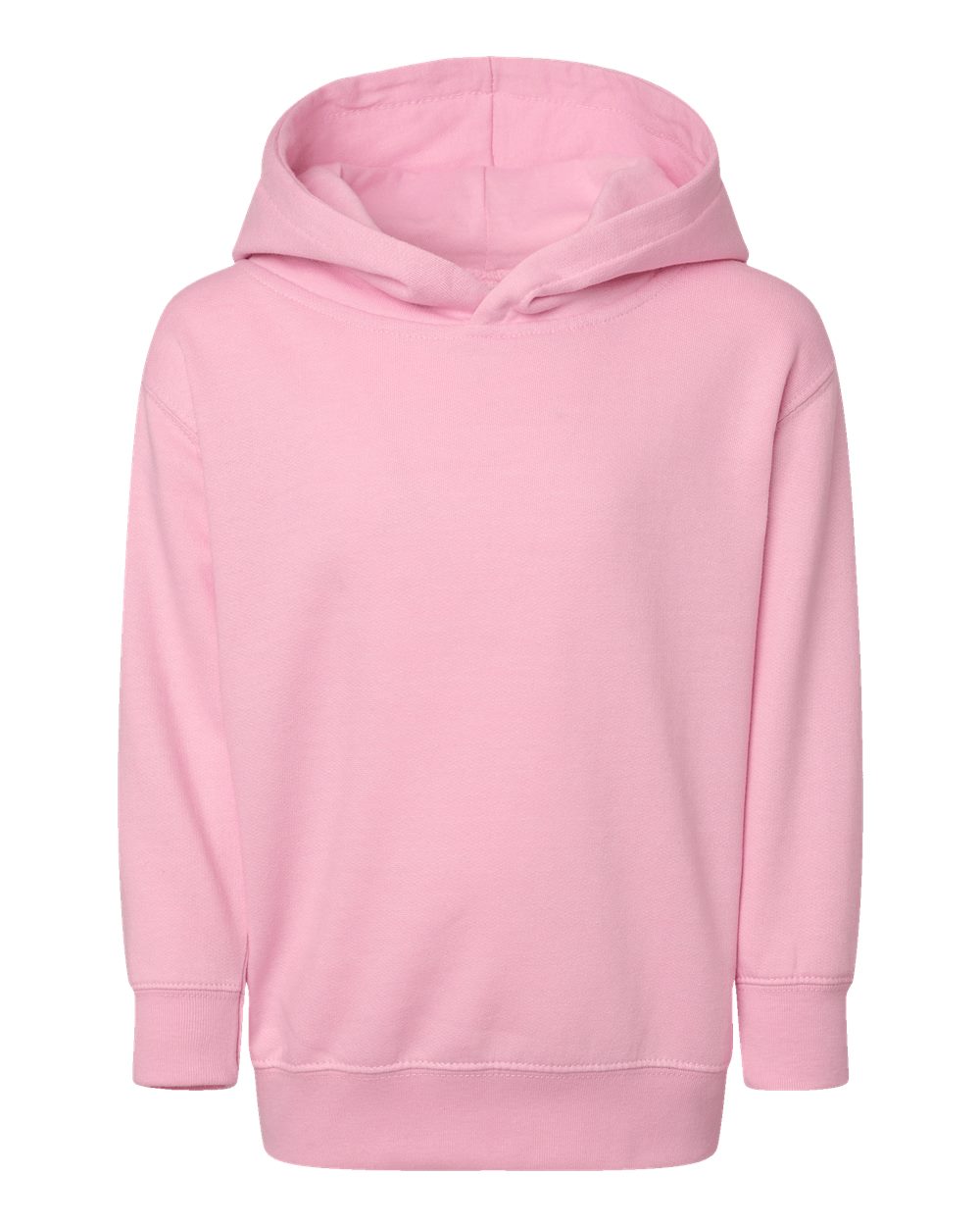 Toddler Pullover Fleece Hoodie - Front - B32238303 - Pink