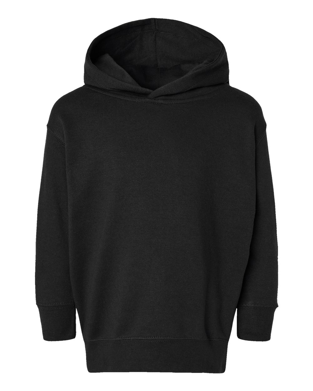 Toddler Pullover Fleece Hoodie - Front - B32238503 - Black