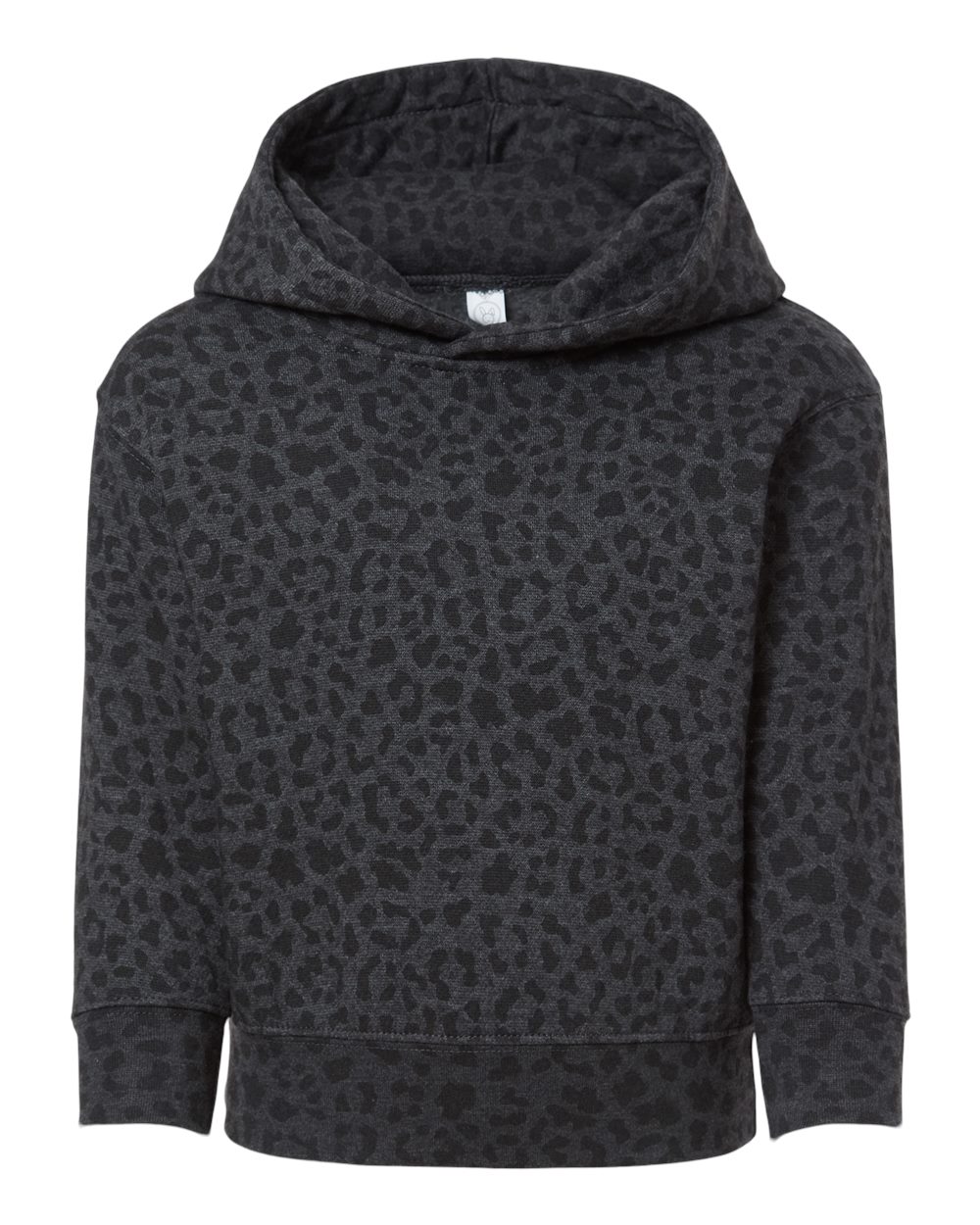 Toddler Pullover Fleece Hoodie - Front - B32238513 - Black Leopard