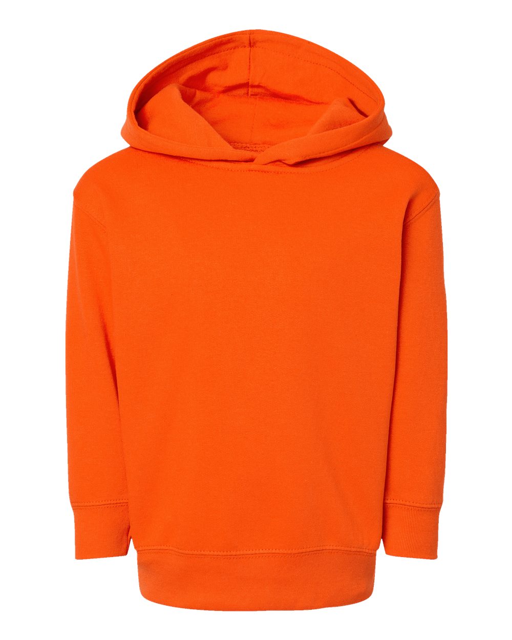 Toddler Pullover Fleece Hoodie - Front - B32238663 - Orange