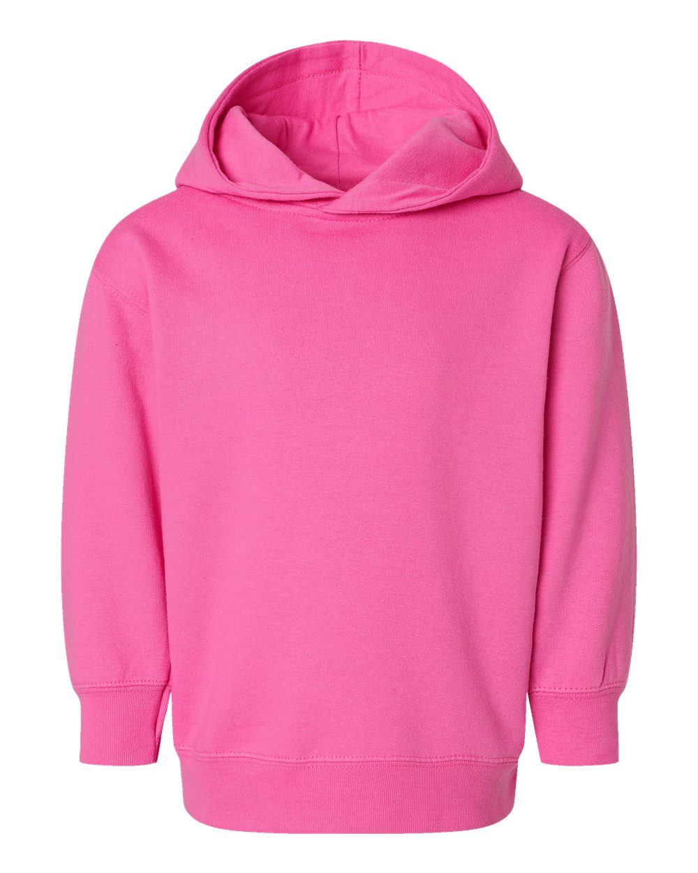 Toddler Pullover Fleece Hoodie - Front - B32238693 - Raspberry