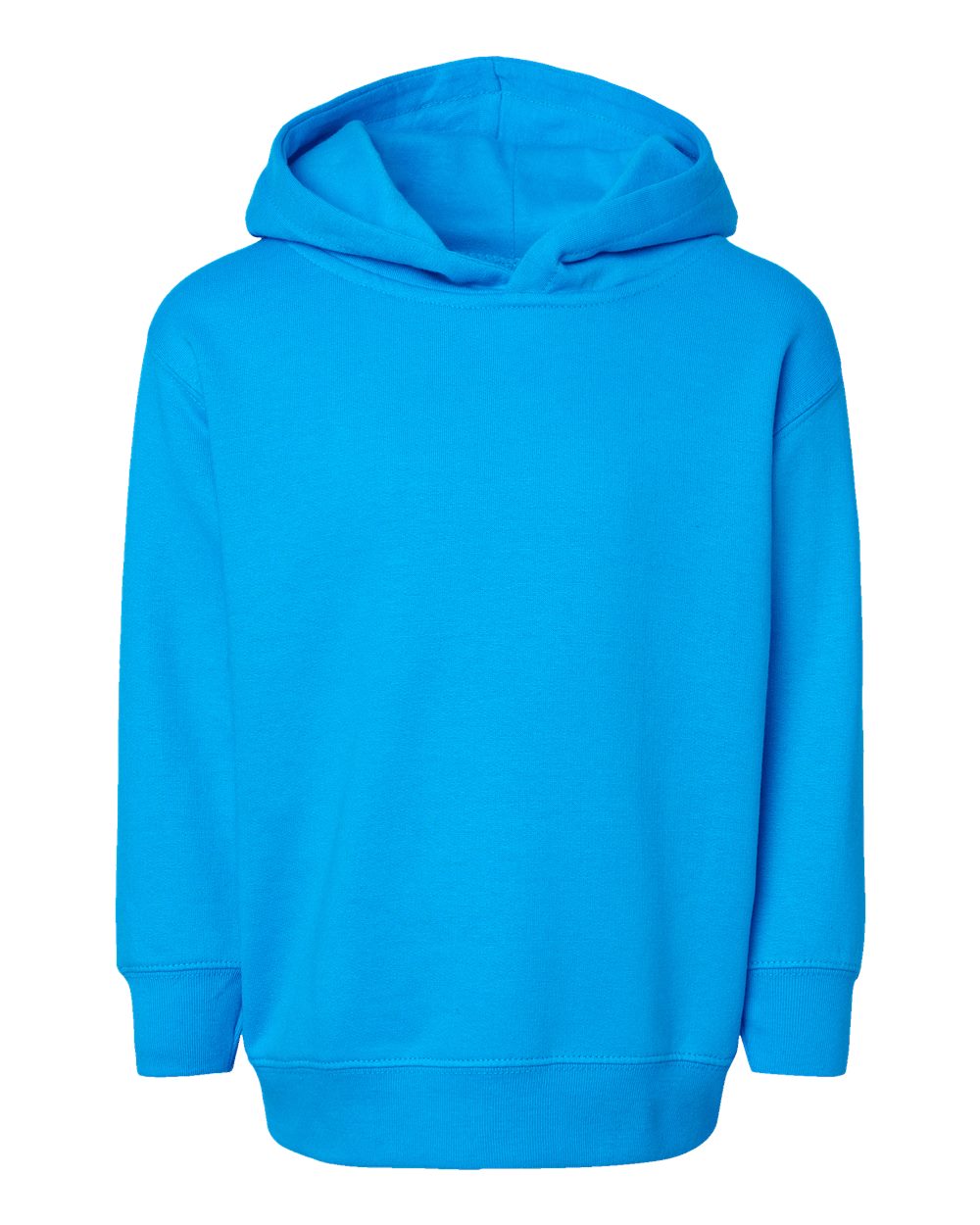 Toddler Pullover Fleece Hoodie - Front - B32238783 - Turquoise