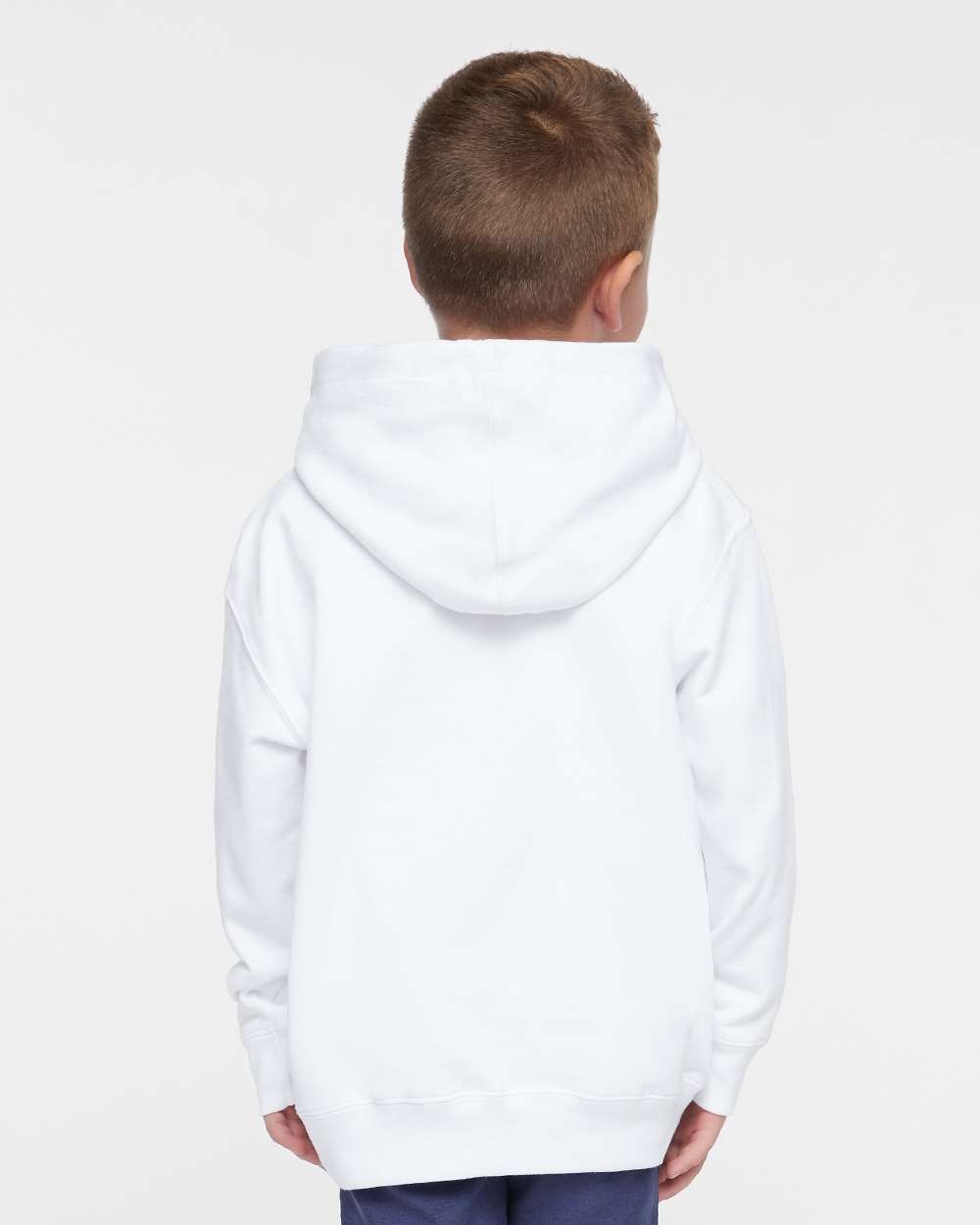 Toddler Pullover Fleece Hoodie - OnModelBack - B32238003 - White