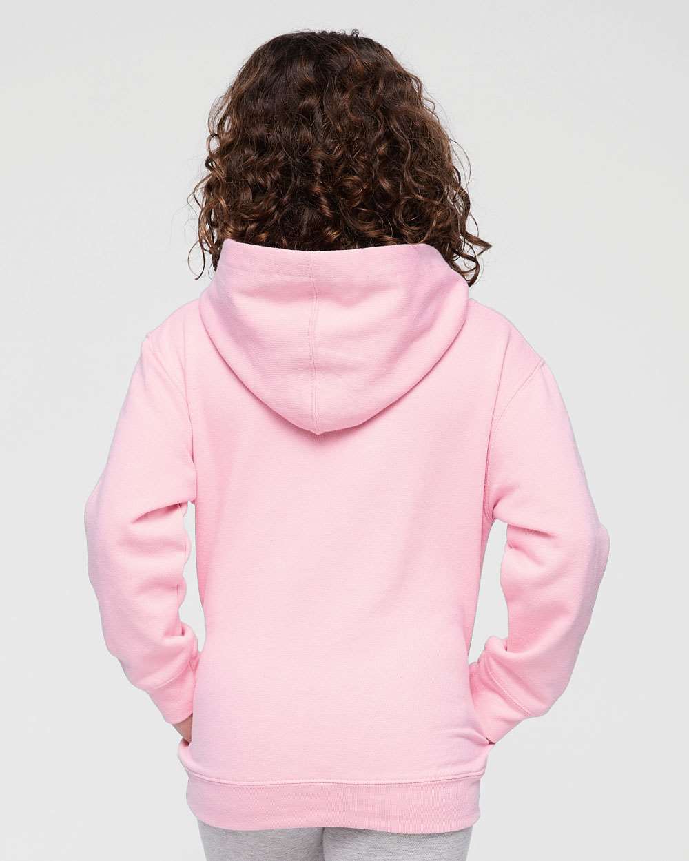 Toddler Pullover Fleece Hoodie - OnModelBack - B32238303 - Pink