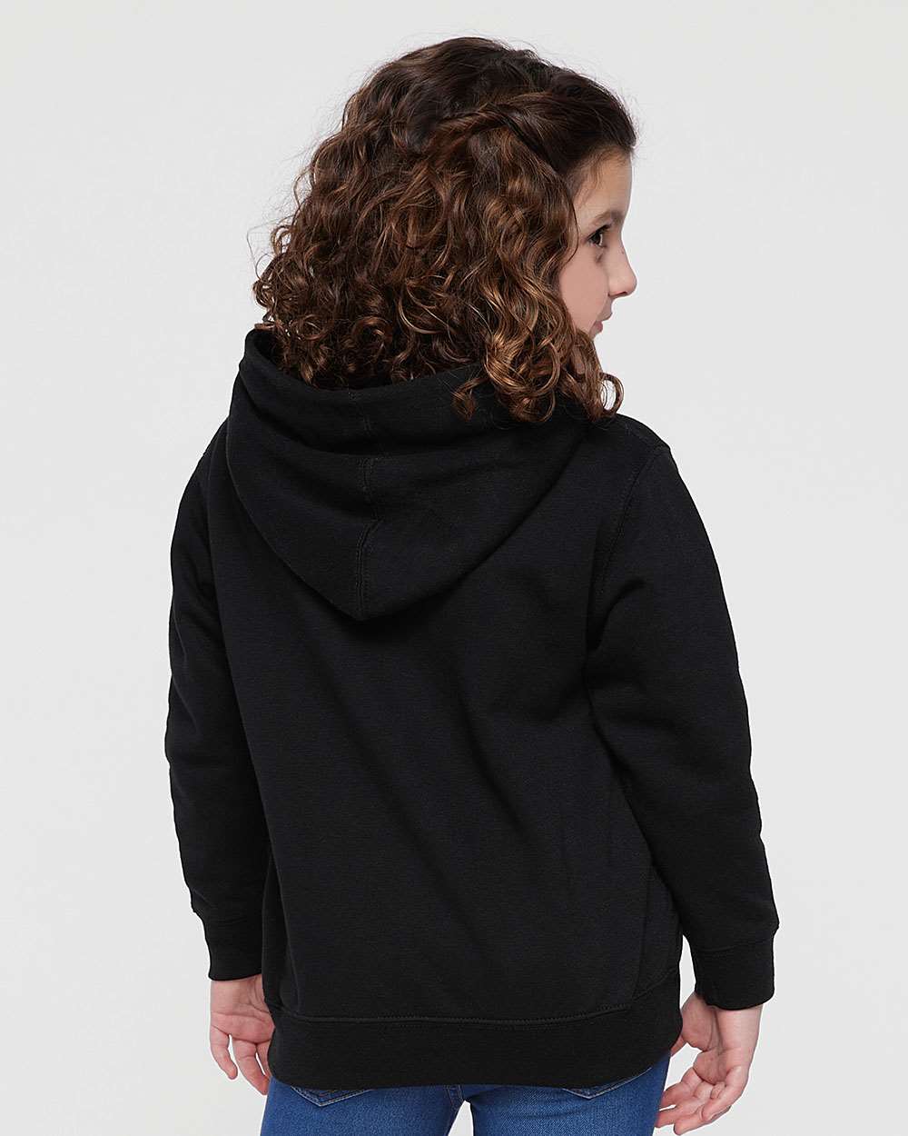 Toddler Pullover Fleece Hoodie - OnModelBack - B32238503 - Black