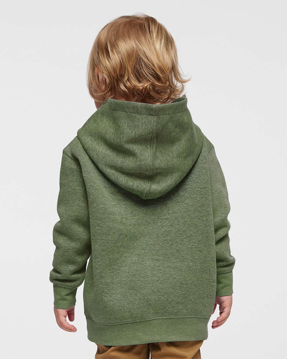 Toddler Pullover Fleece Hoodie - OnModelBack - B32238523 - Bamboo Blackout