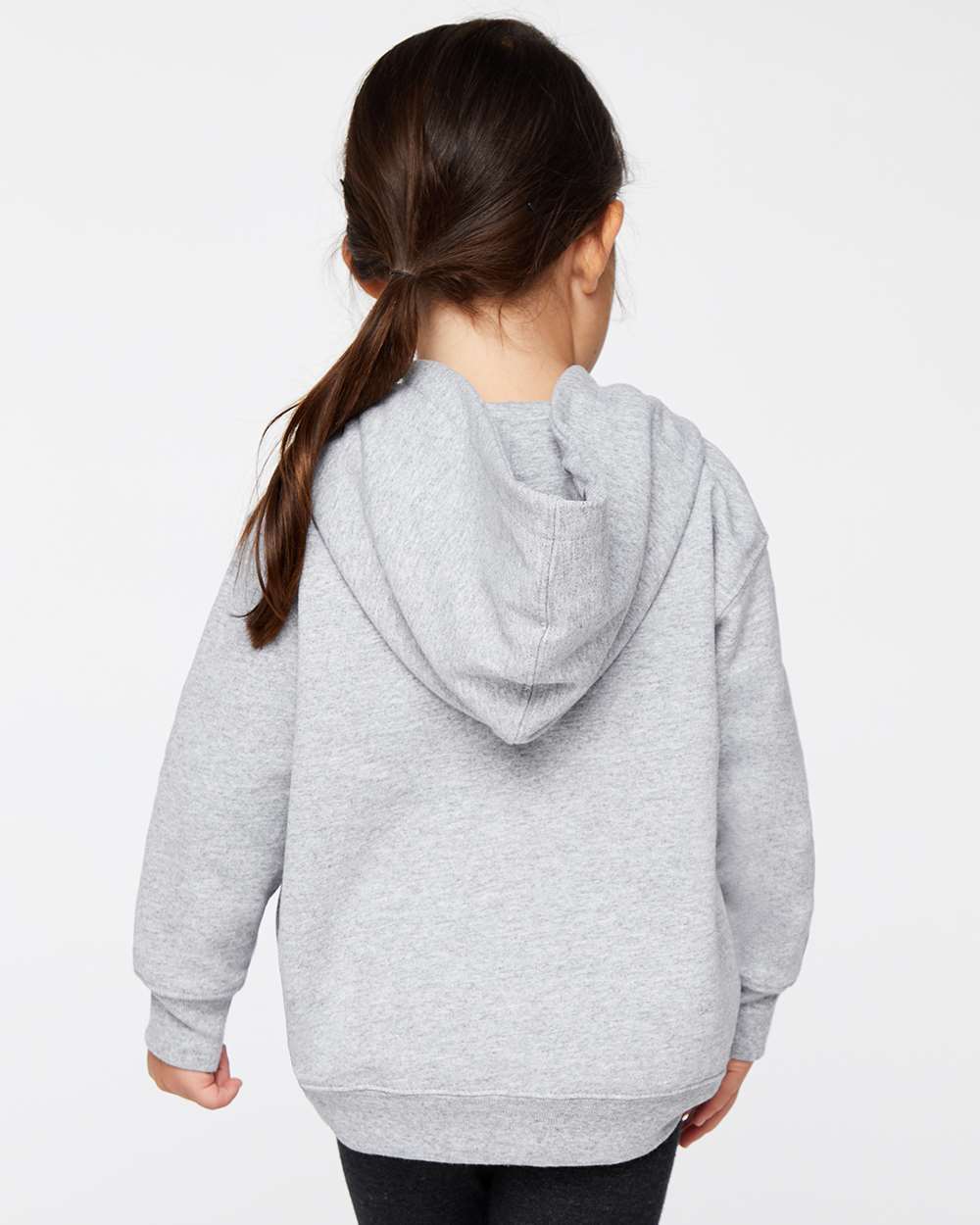 Toddler Pullover Fleece Hoodie - OnModelBack - B32238583 - Heather