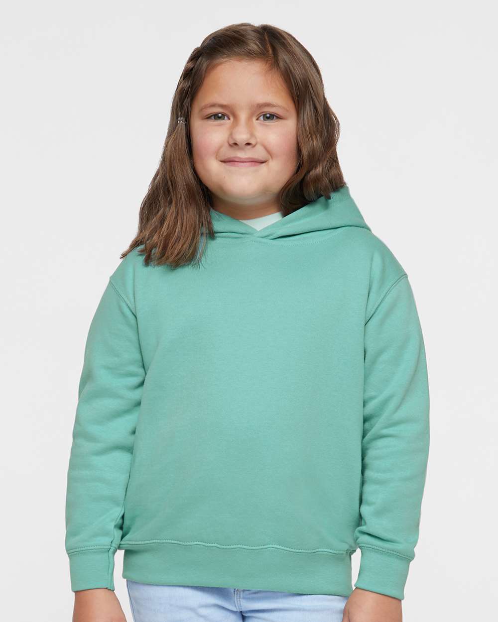 Toddler Pullover Fleece Hoodie - OnModelFront - B32238163 - Saltwater