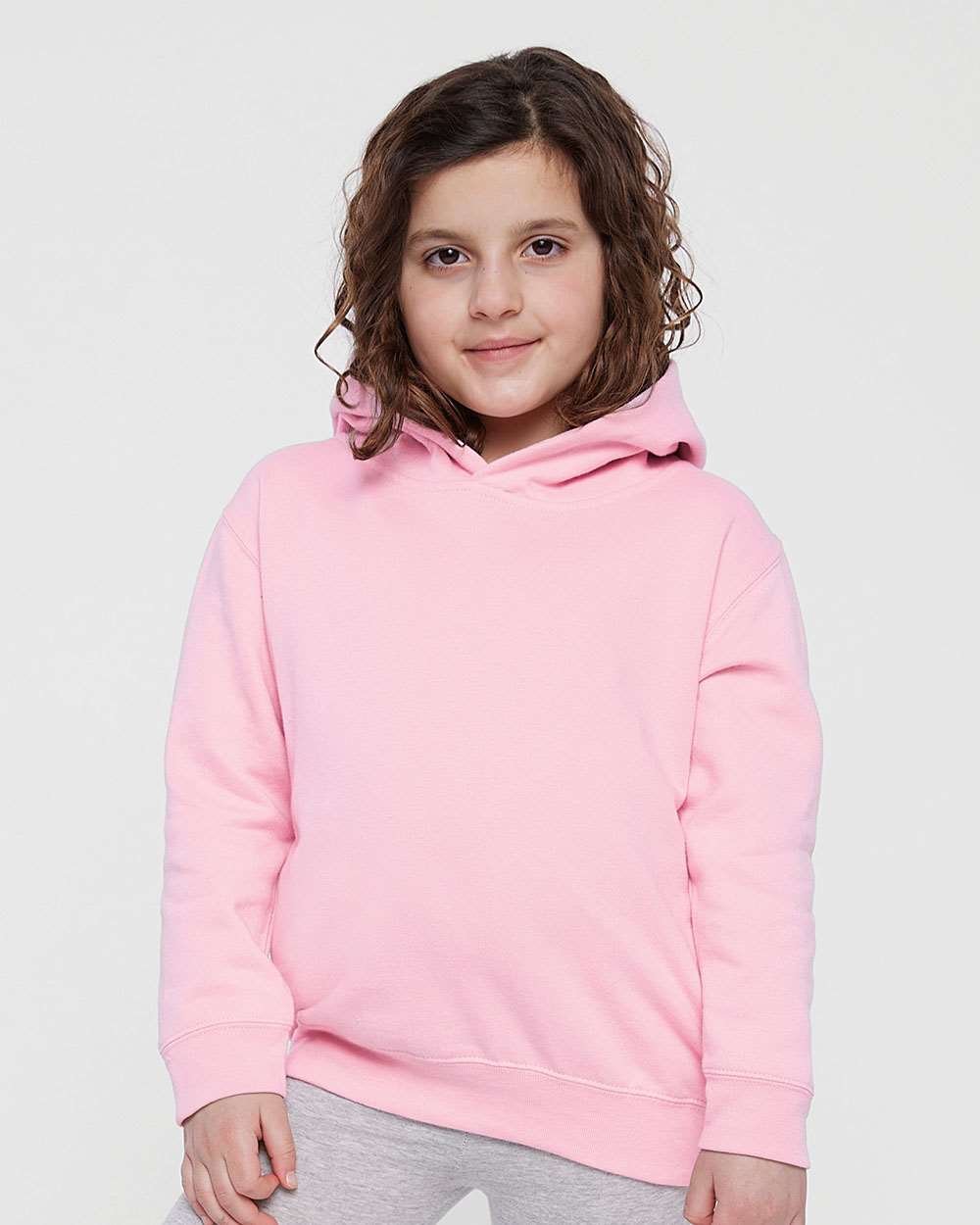 Toddler Pullover Fleece Hoodie - OnModelFront - B32238303 - Pink