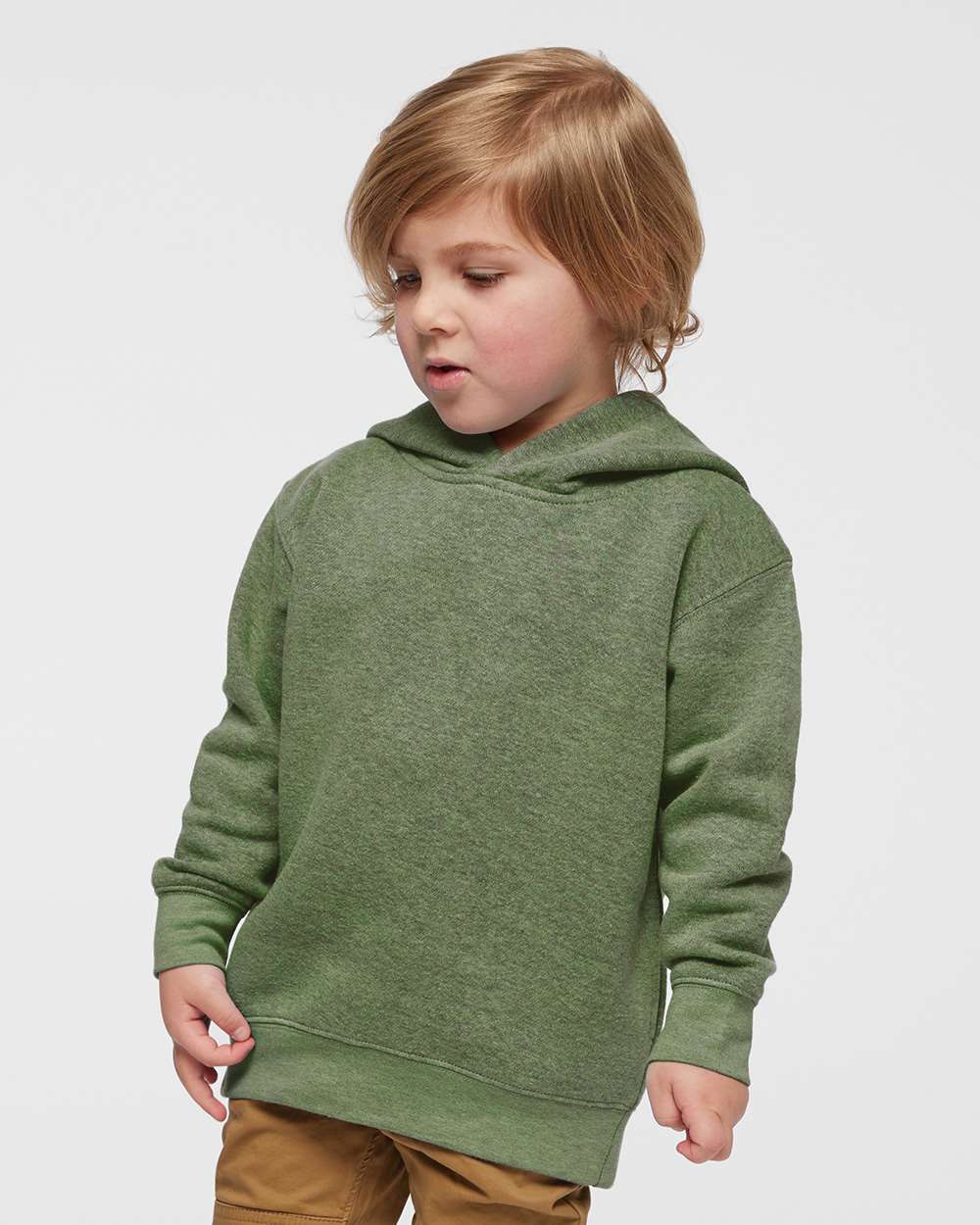 Toddler Pullover Fleece Hoodie - OnModelFront - B32238523 - Bamboo Blackout