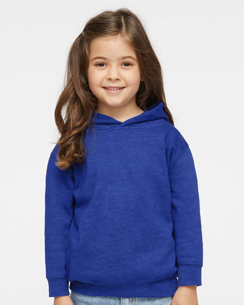Toddler Pullover Fleece Hoodie - OnModelFront - B32238743 - Vintage Royal