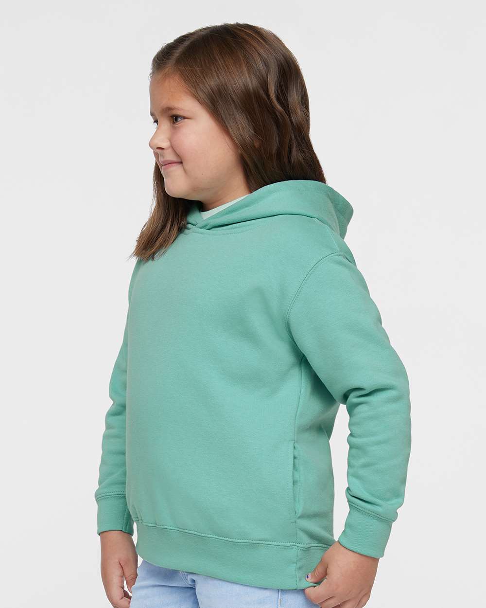 Toddler Pullover Fleece Hoodie - OnModelSide - B32238163 - Saltwater