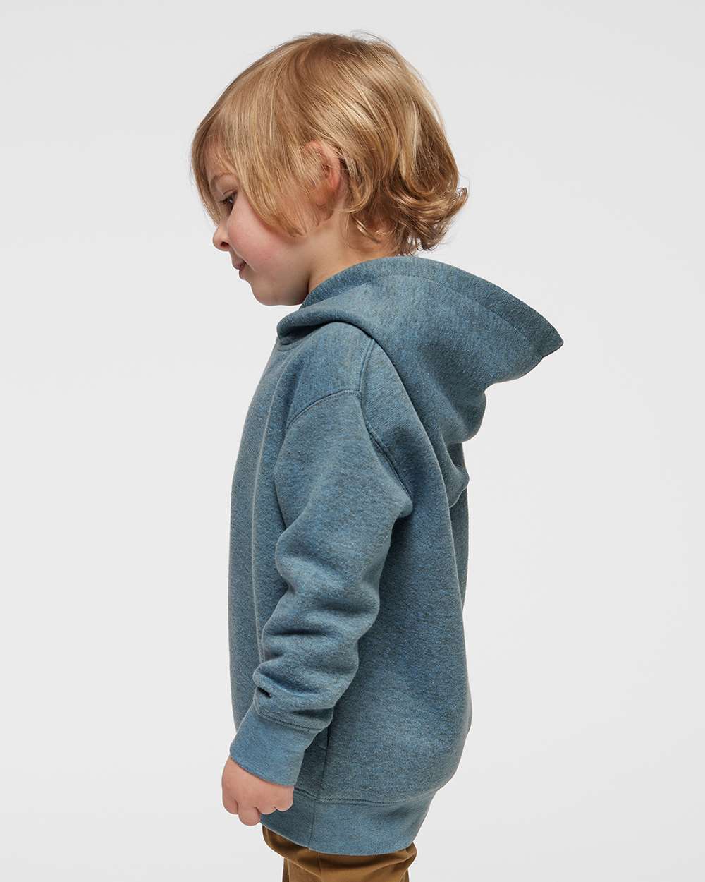 Toddler Pullover Fleece Hoodie - OnModelSide - B32238253 - Bermuda Blackout