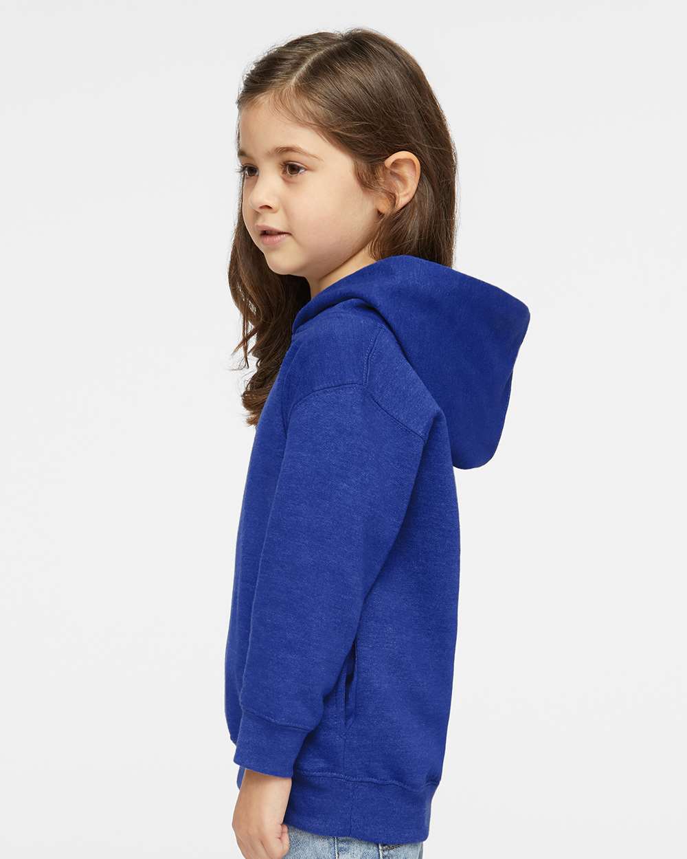 Toddler Pullover Fleece Hoodie - OnModelSide - B32238743 - Vintage Royal