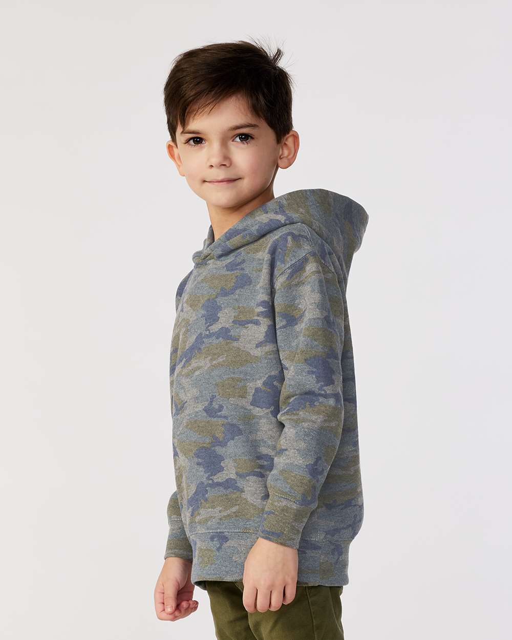 Toddler Pullover Fleece Hoodie - OnModelSide - B32238983 - Vintage Camo