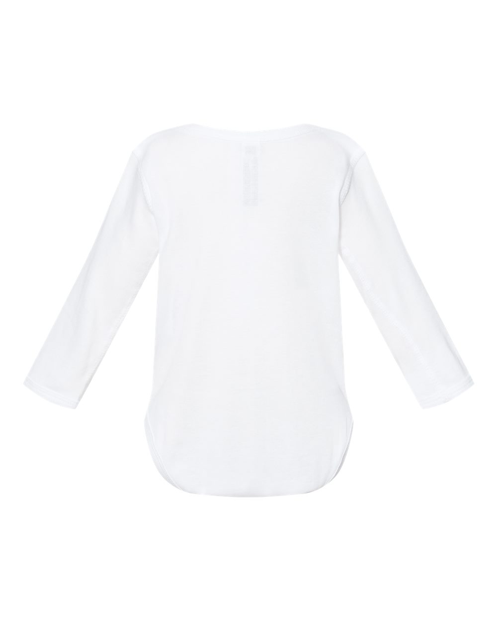 Infant Long Sleeve Baby Rib Bodysuit - Back - B35838002 - White