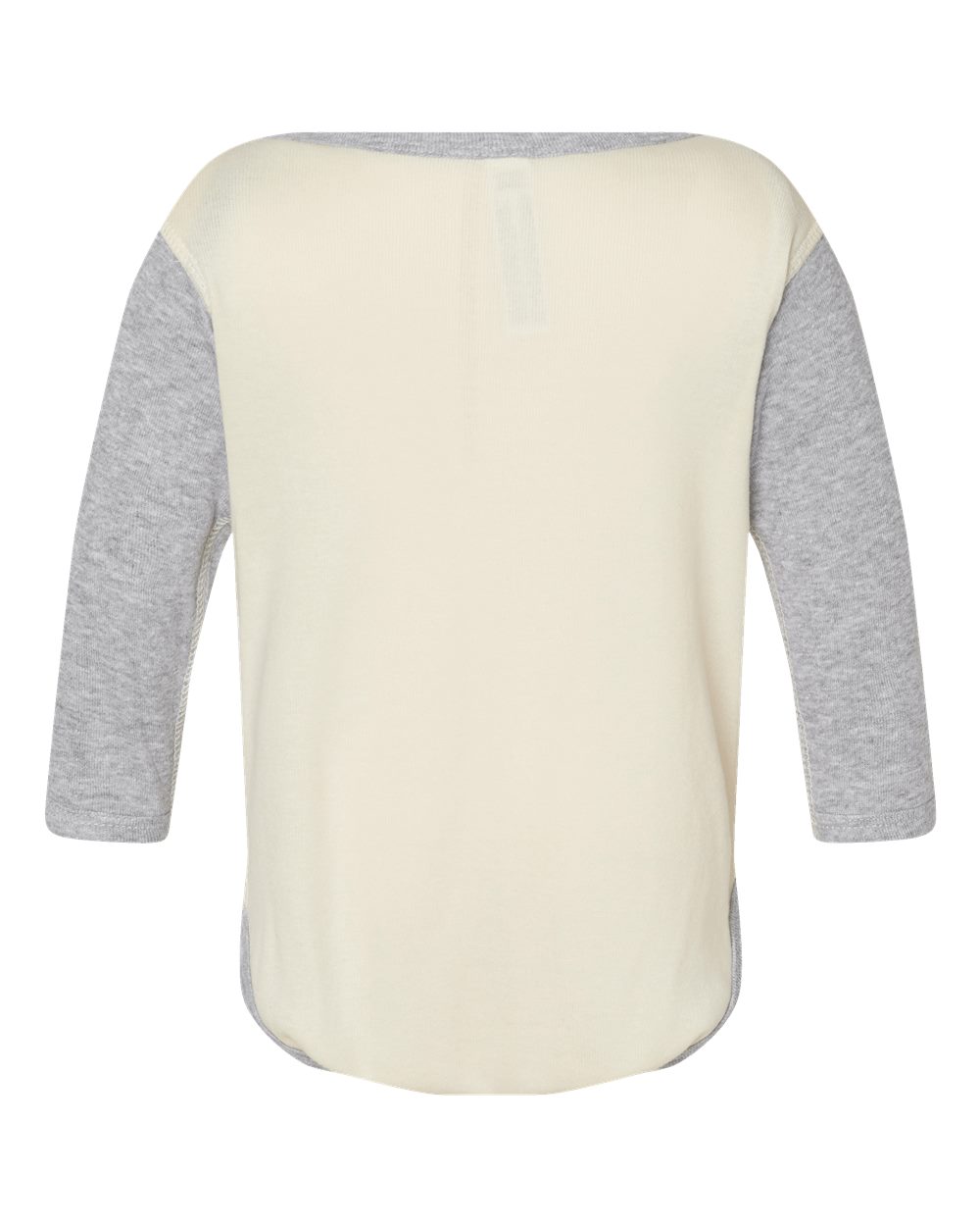 Infant Long Sleeve Baby Rib Bodysuit - Back - B35838233 - Natural/ Heather