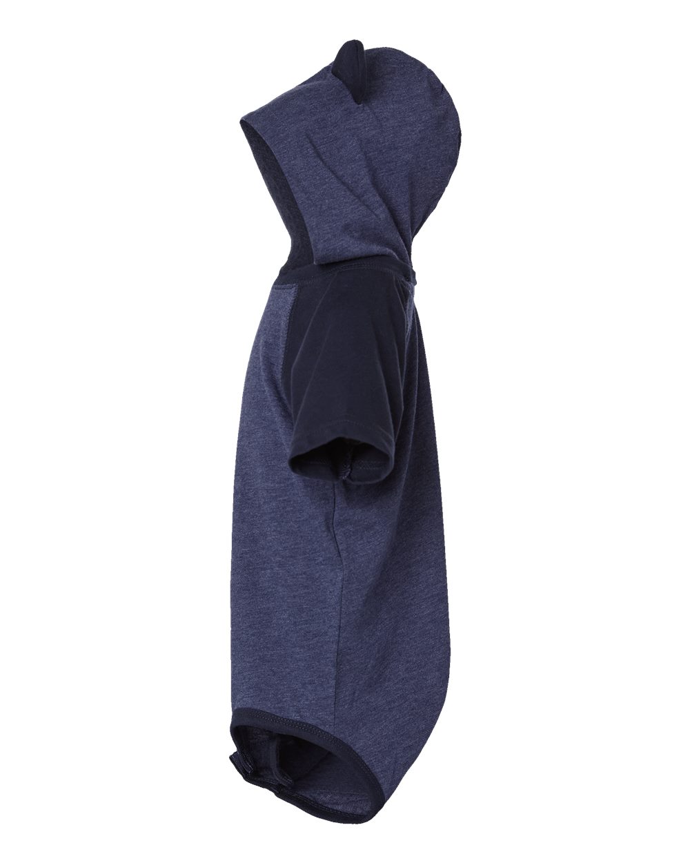 Infant Fine Jersey Raglan Bodysuit with Hood & Ears - DirectSide - B70338641 - Vintage True Navy/ Navy