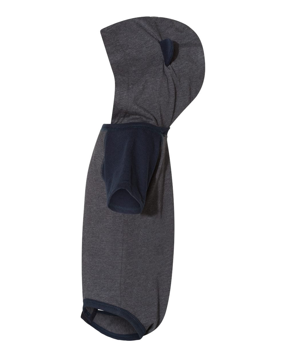 Infant Fine Jersey Raglan Bodysuit with Hood & Ears - DirectSide - B70338652 - Vintage Navy/ Navy