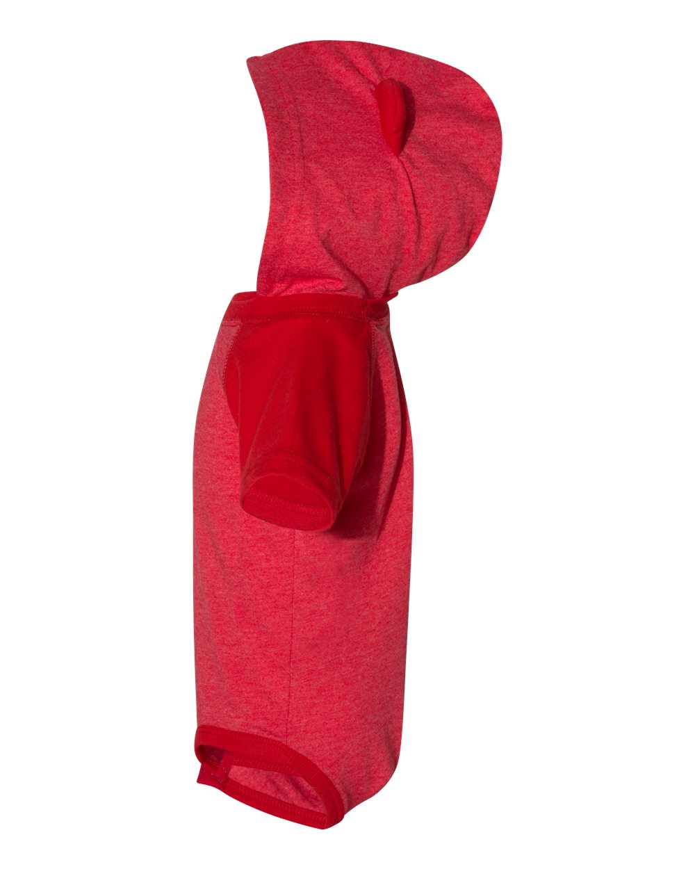 Infant Fine Jersey Raglan Bodysuit with Hood & Ears - DirectSide - B70338701 - Vintage Red/ Red