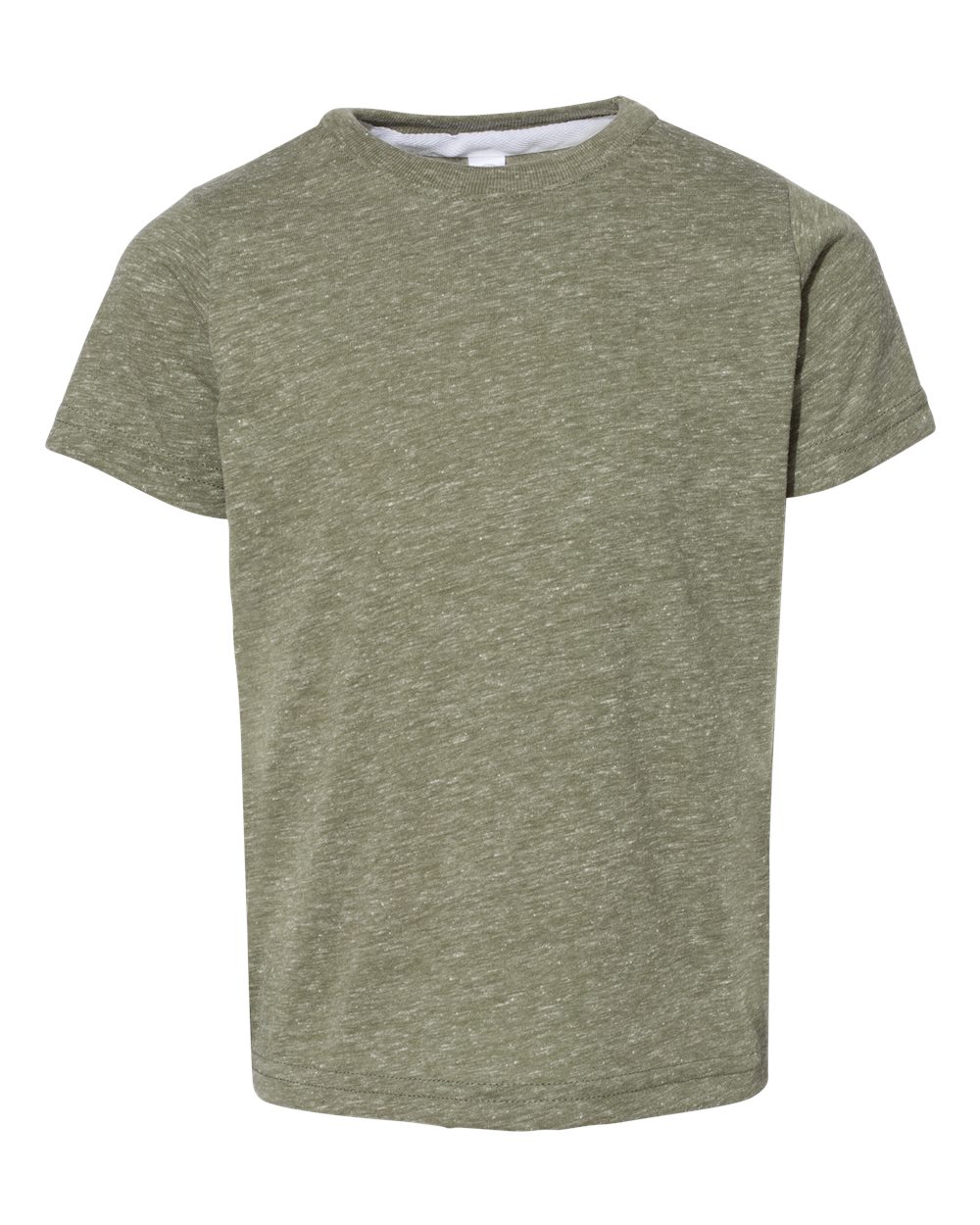 Toddler Harborside Mélange T-Shirt - Front - B01638543 - Military Green Melange