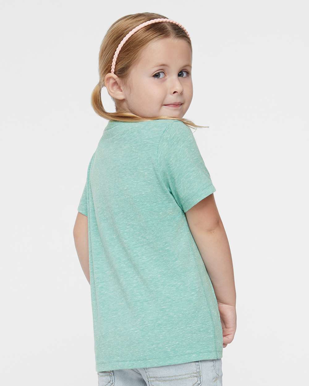 Toddler Harborside Mélange T-Shirt - OnModelBack - B01638163 - Saltwater Melange