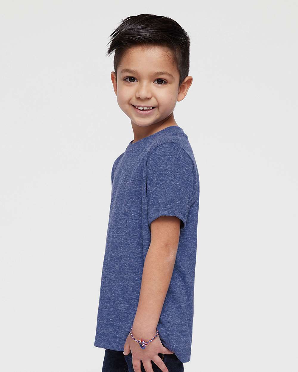 Toddler Harborside Mélange T-Shirt - OnModelSide - B01638650 - Royal Melange