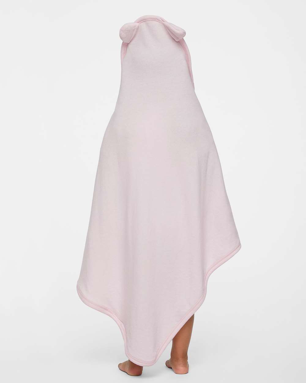 Terry Cloth Hooded Towel with Ears - OnModelBack - B03038270 - Ballerina