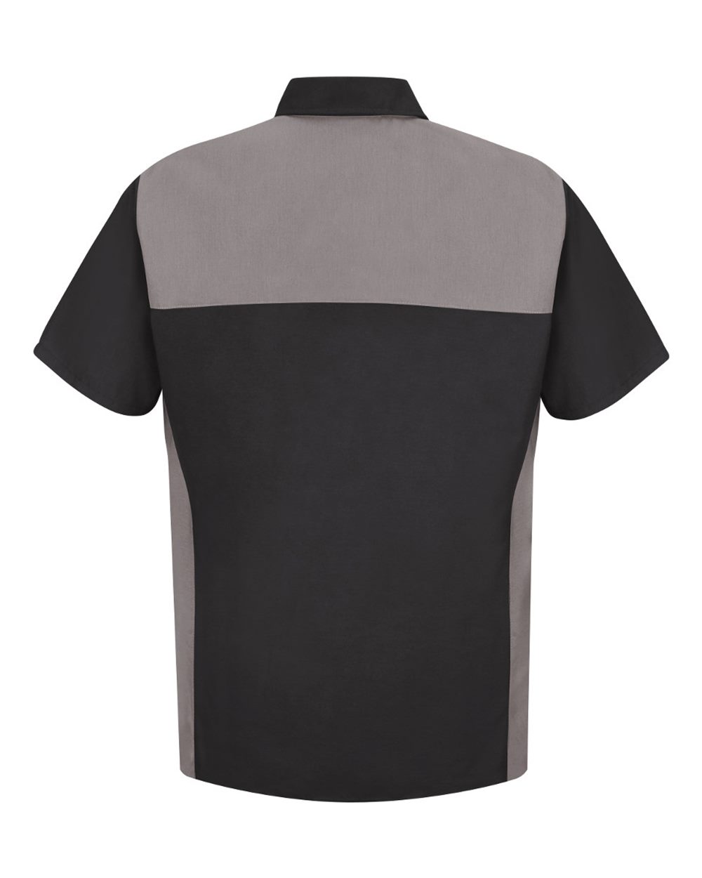 Men's Short Sleeve Motorsports Shirt - Back - B81530503 - Black/ Silver