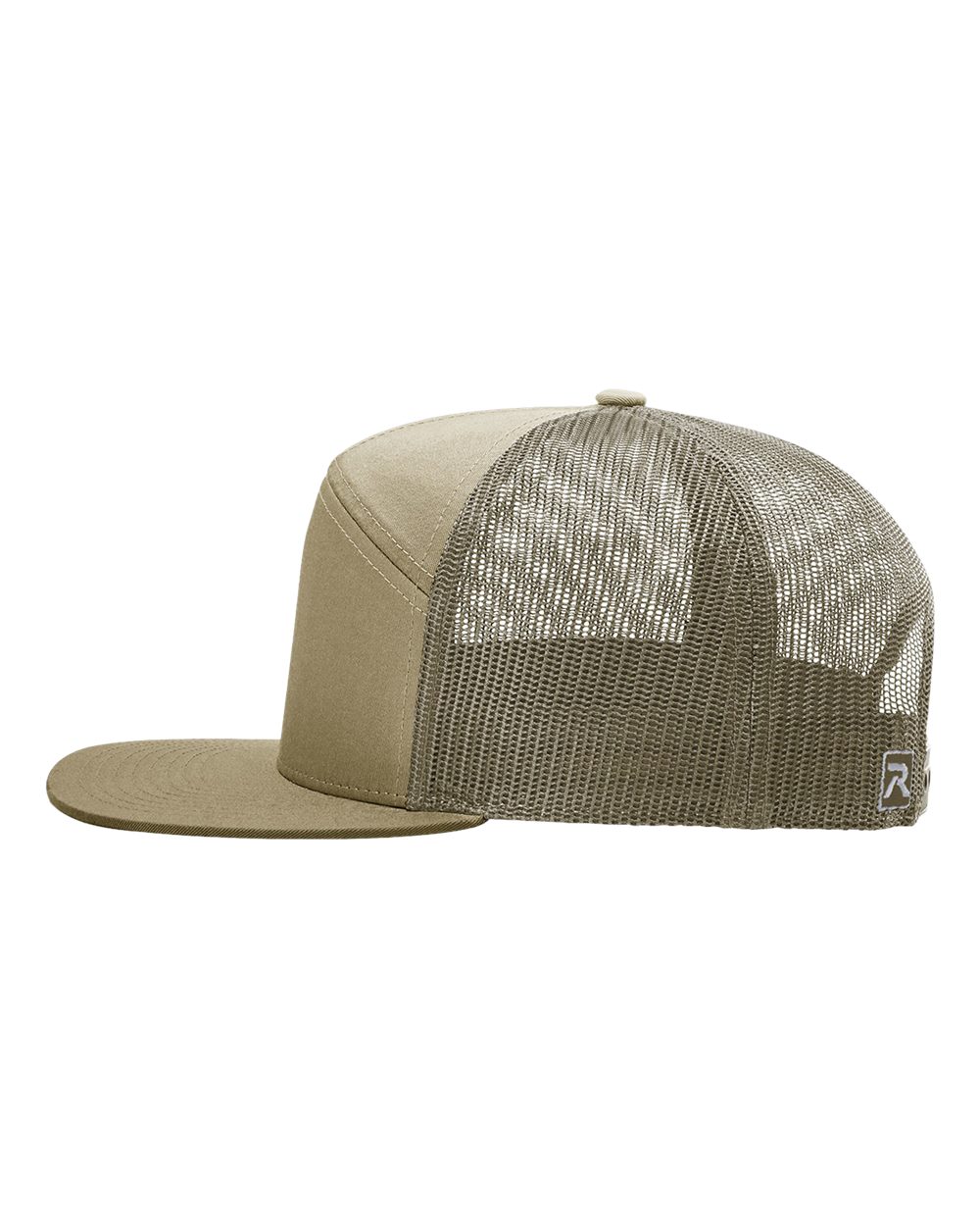 Seven-Panel Trucker Cap - DirectSide - B71995770 - Pale Khaki/ Loden Green