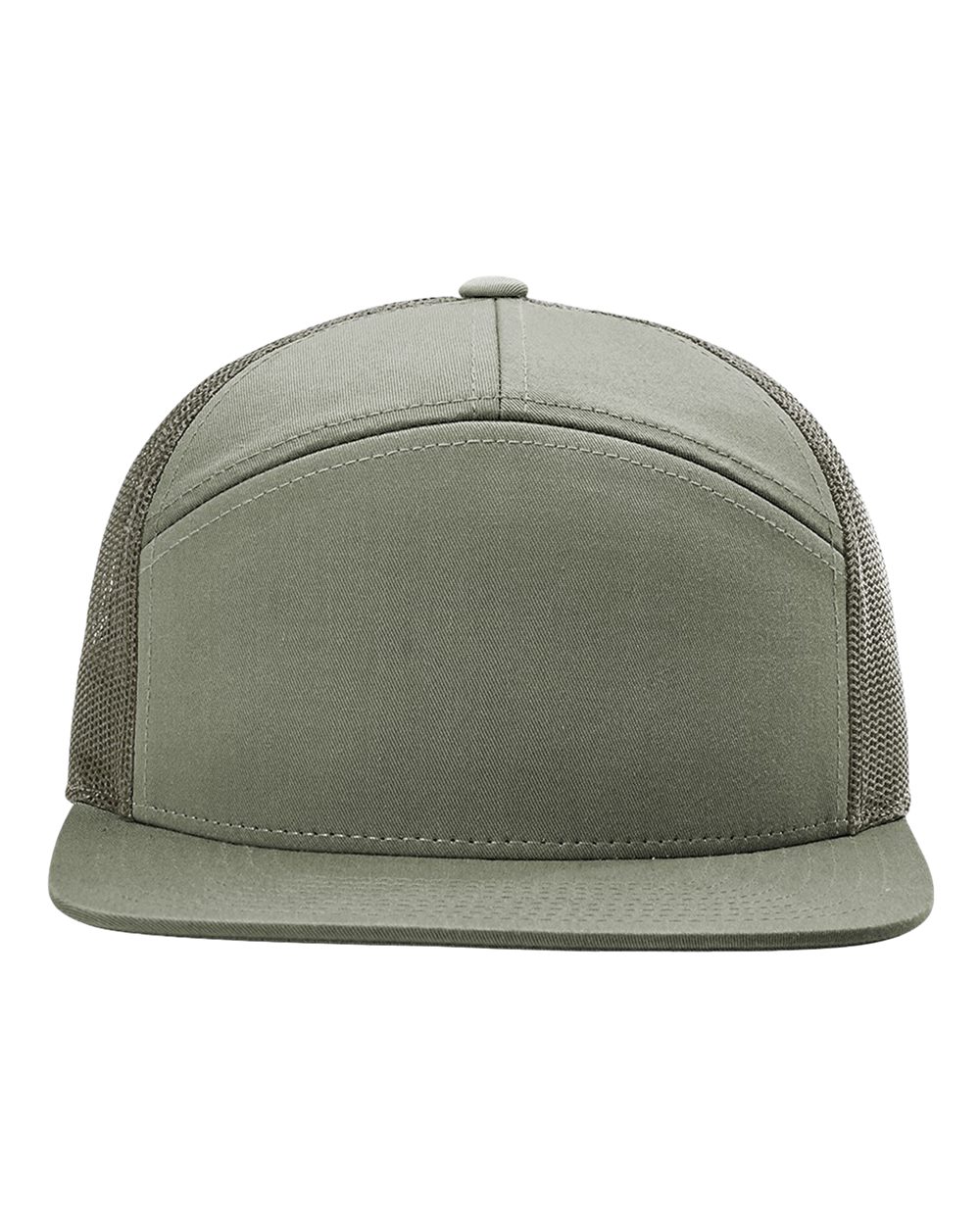 Seven-Panel Trucker Cap - Front - B71995370 - Loden Green