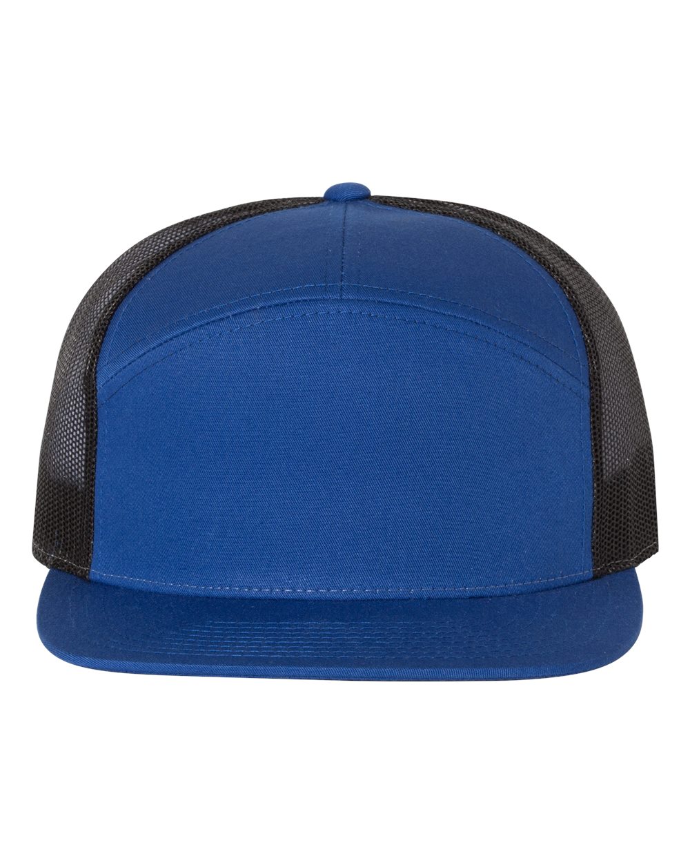 Seven-Panel Trucker Cap - Front - B71995650 - Royal/ Black