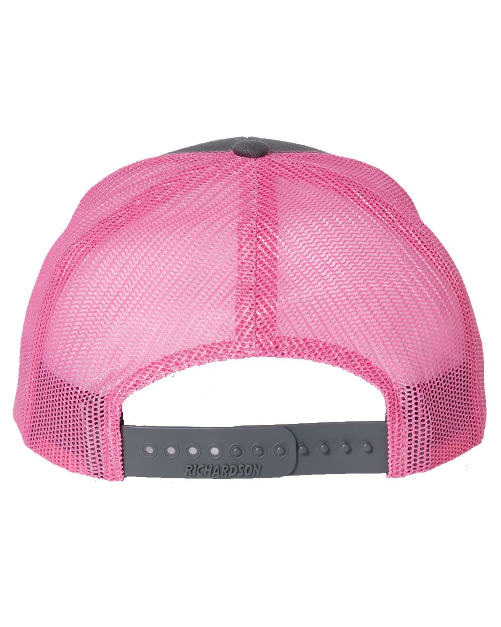 Snapback Trucker Cap - Back - B18095120 - Charcoal/ Neon Pink
