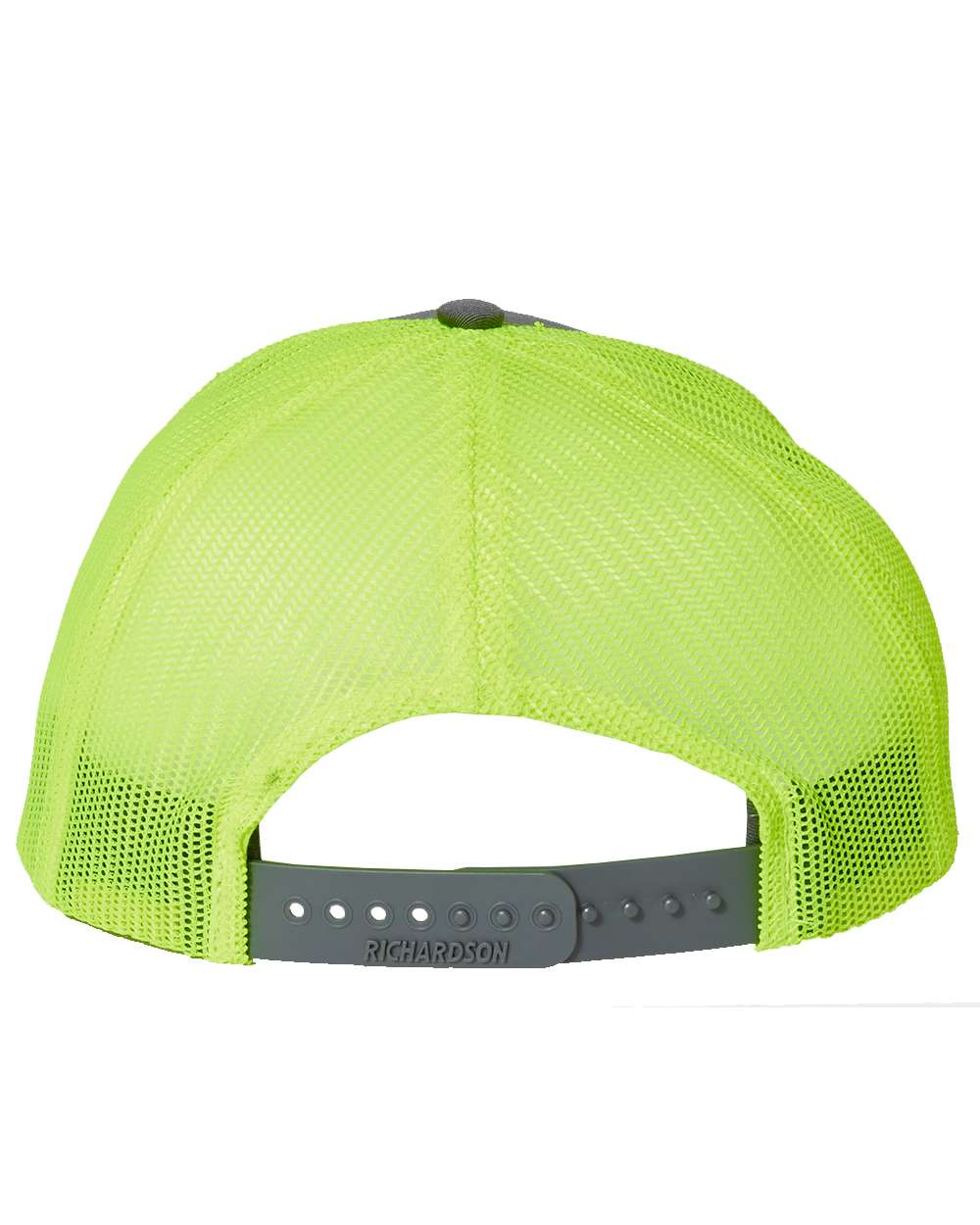 Snapback Trucker Cap - Back - B18095130 - Charcoal/ Neon Yellow