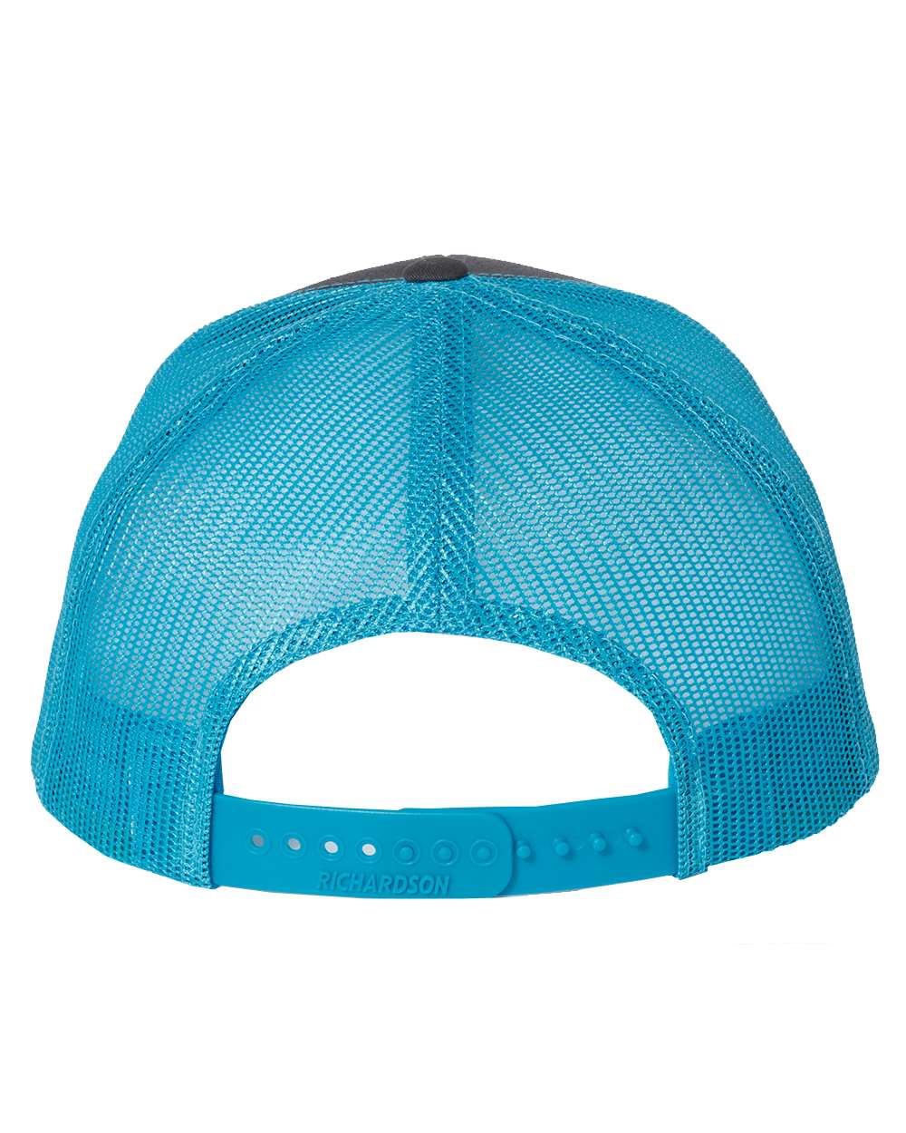Snapback Trucker Cap - Back - B18095180 - Charcoal/ Neon Blue