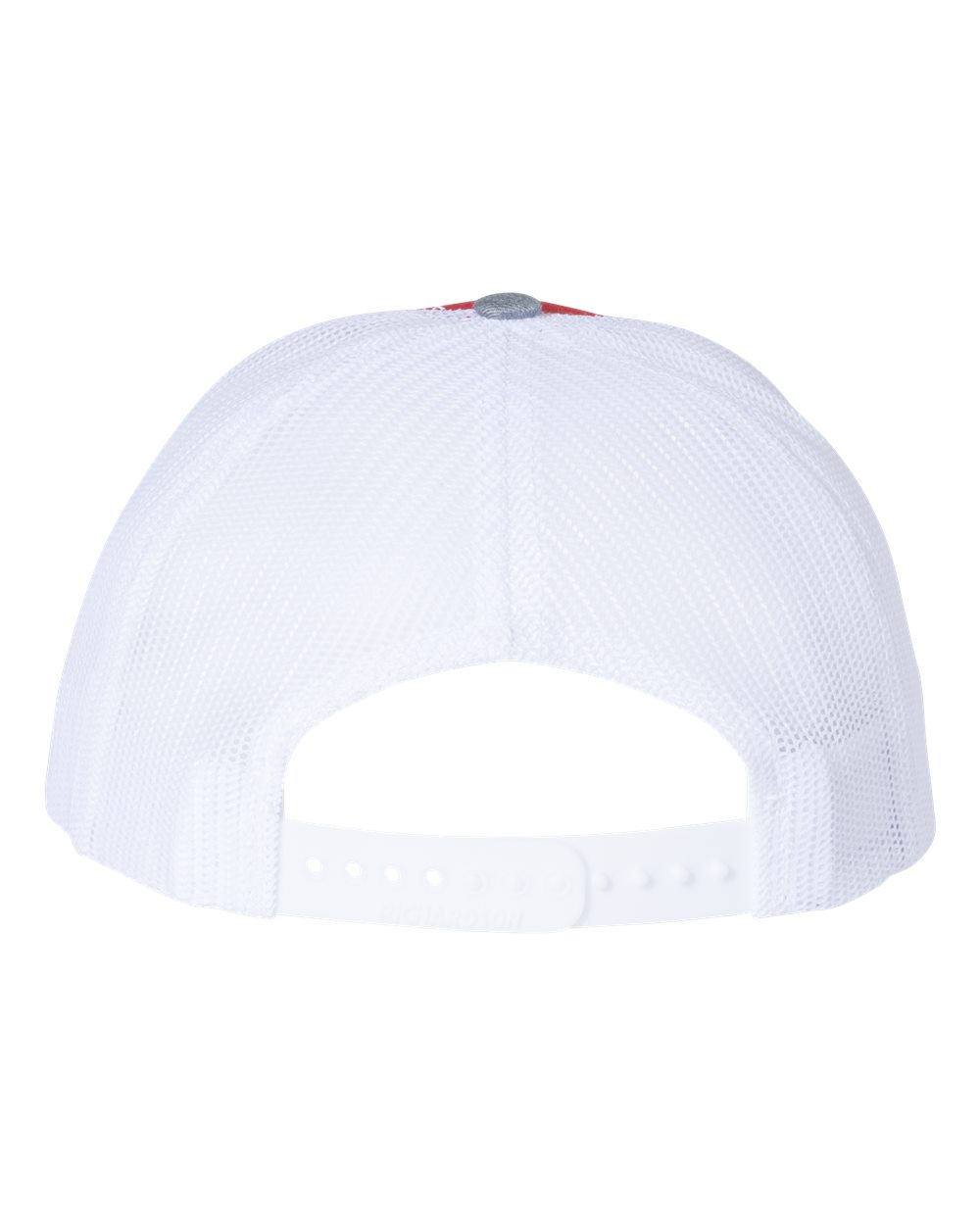 Snapback Trucker Cap - Back - B18095420 - Red/ White/ Heather Grey