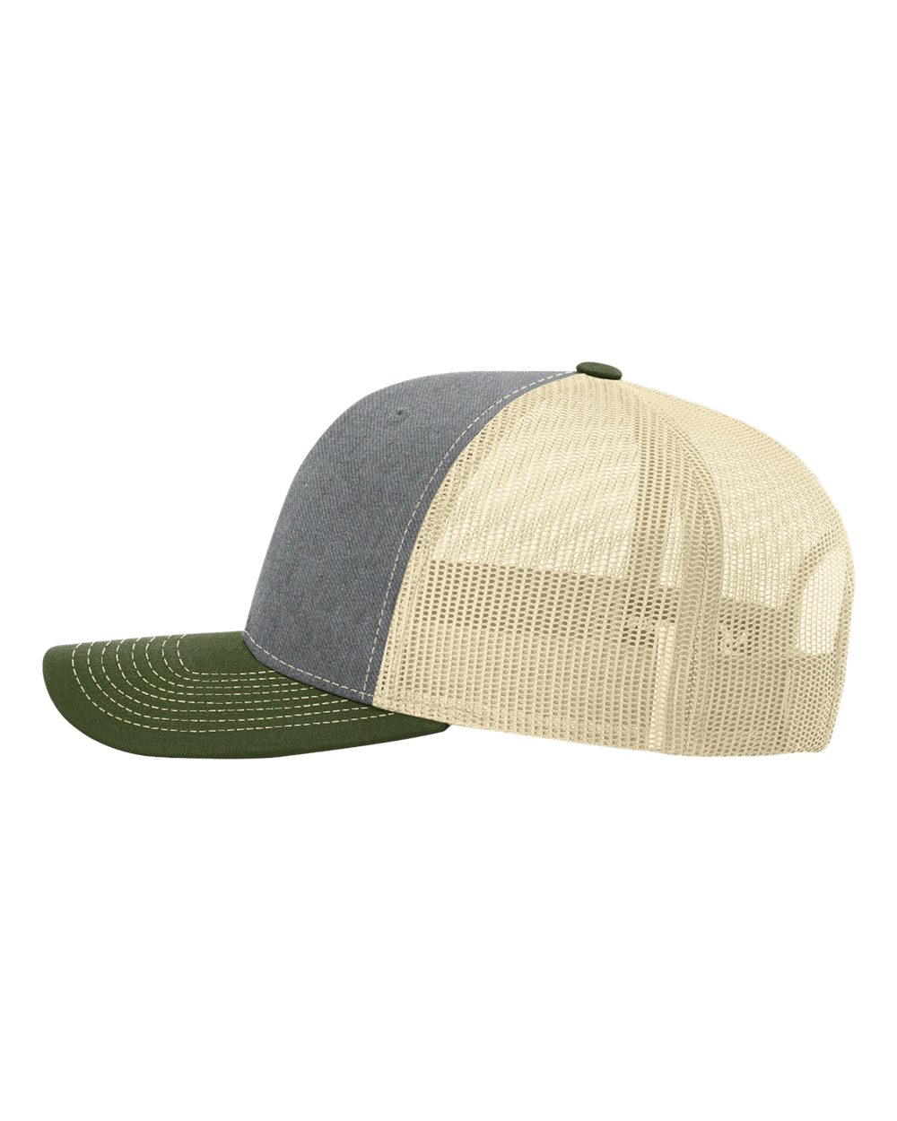 Snapback Trucker Cap - DirectSide - B18095480 - Heather Grey/ Birch/ Army Olive