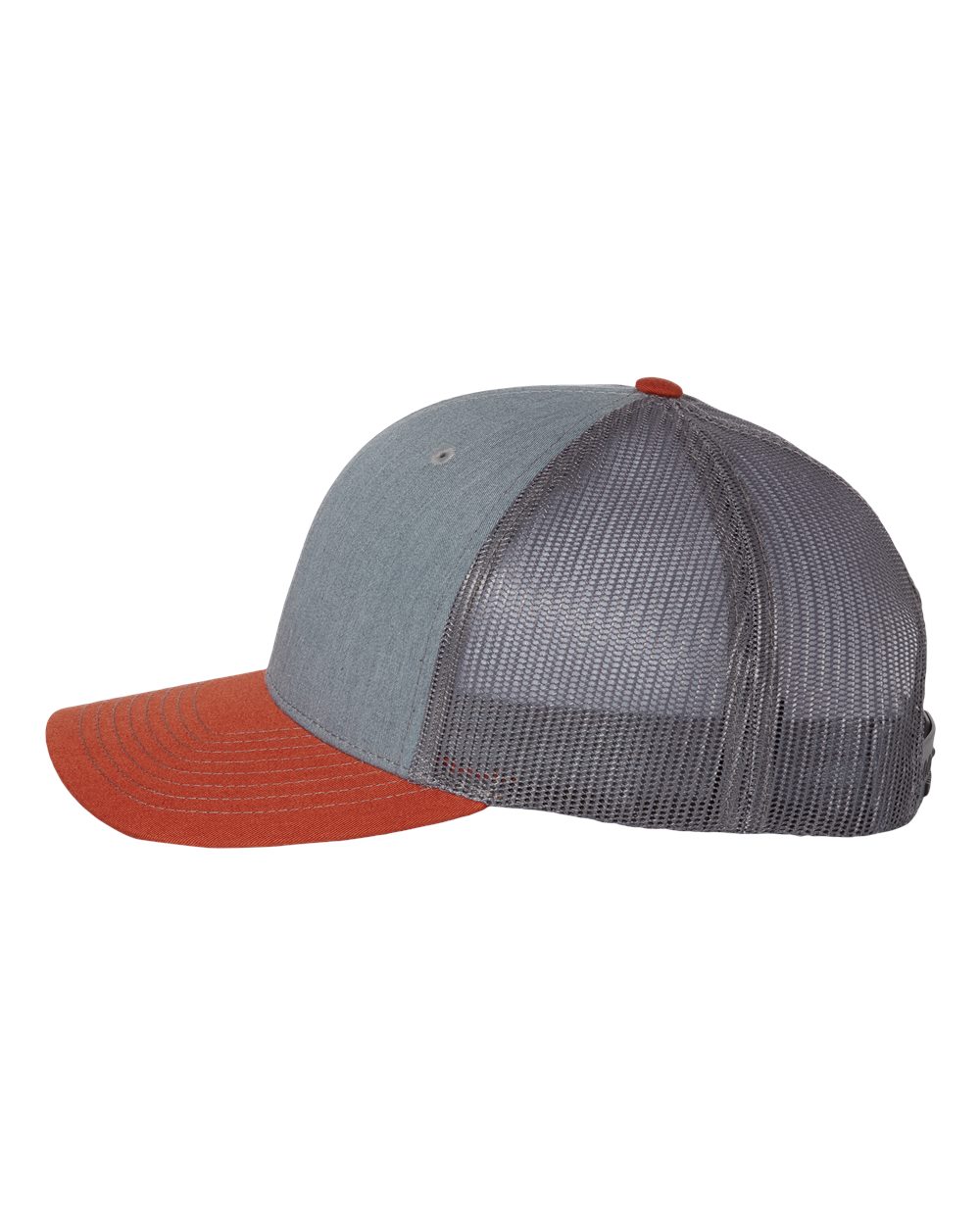 Snapback Trucker Cap - DirectSide - B18095940 - Heather Grey/ Charcoal/ Dark Orange