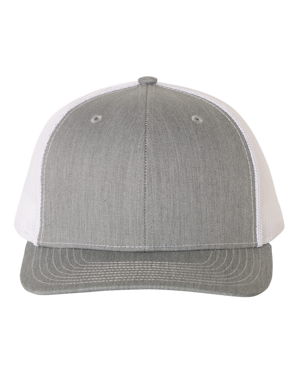 Snapback Trucker Cap - Front - B18095040 - Heather Grey/ White