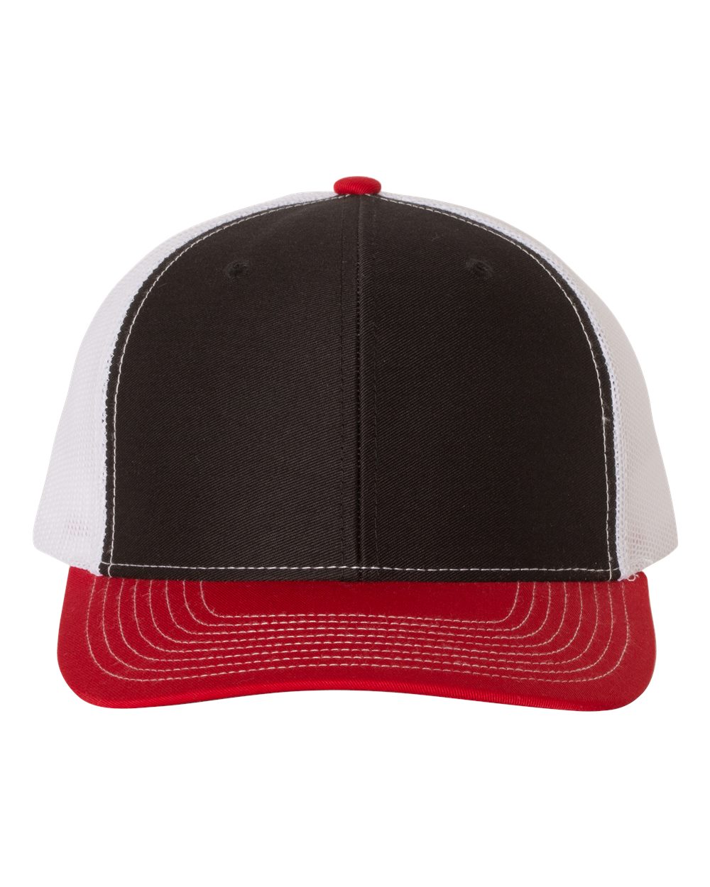 Snapback Trucker Cap - Front - B18095050 - Black/ White/ Red