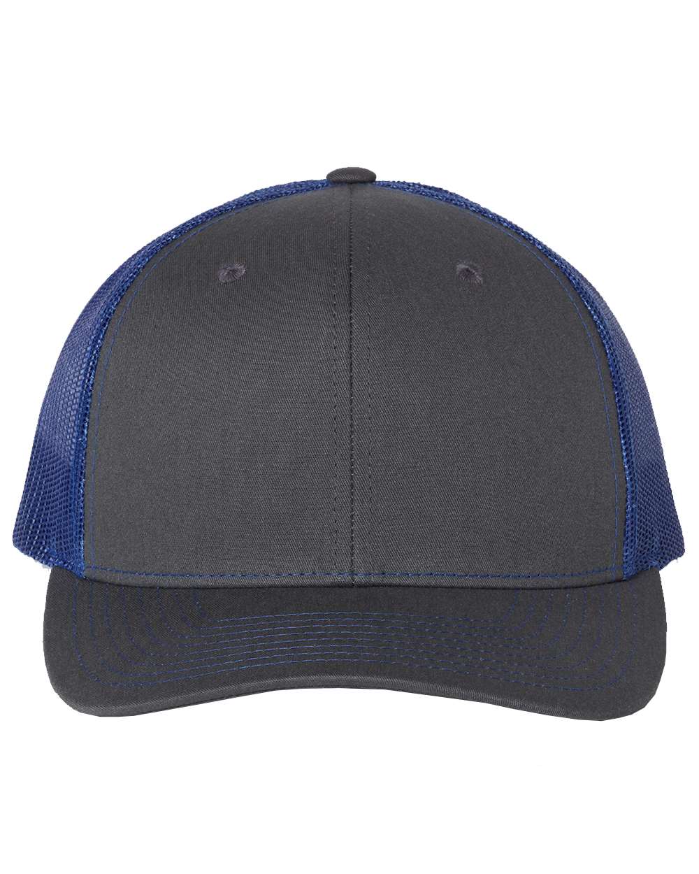 Snapback Trucker Cap - Front - B18095190 - Charcoal/ Royal